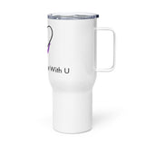 Figuring it Out With U Travel mug with a handle