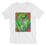 "Lime" Unisex  V-Neck T-Shirt