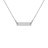 Rooted in Love Engraved Silver Bar Chain Necklace
