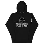 Maintaining Peace is War White Logo Hoodie