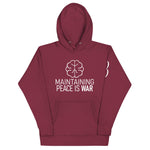 Maintaining Peace is War White Logo Hoodie