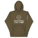 Maintaining Peace is War White Logo Hoodie