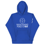 Maintaining Peace is War White Logo Hoodie