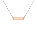 Rooted in Love Engraved Silver Bar Chain Necklace