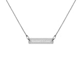 Rooted in Love Engraved Silver Bar Chain Necklace